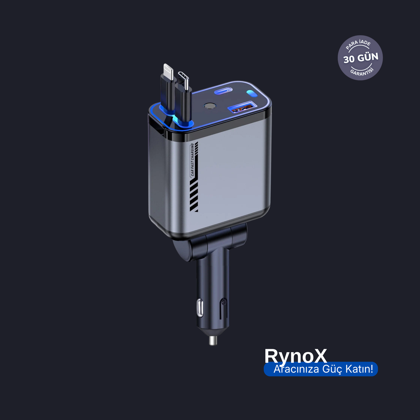 RynoX Araç İçi Şarj Cihazı